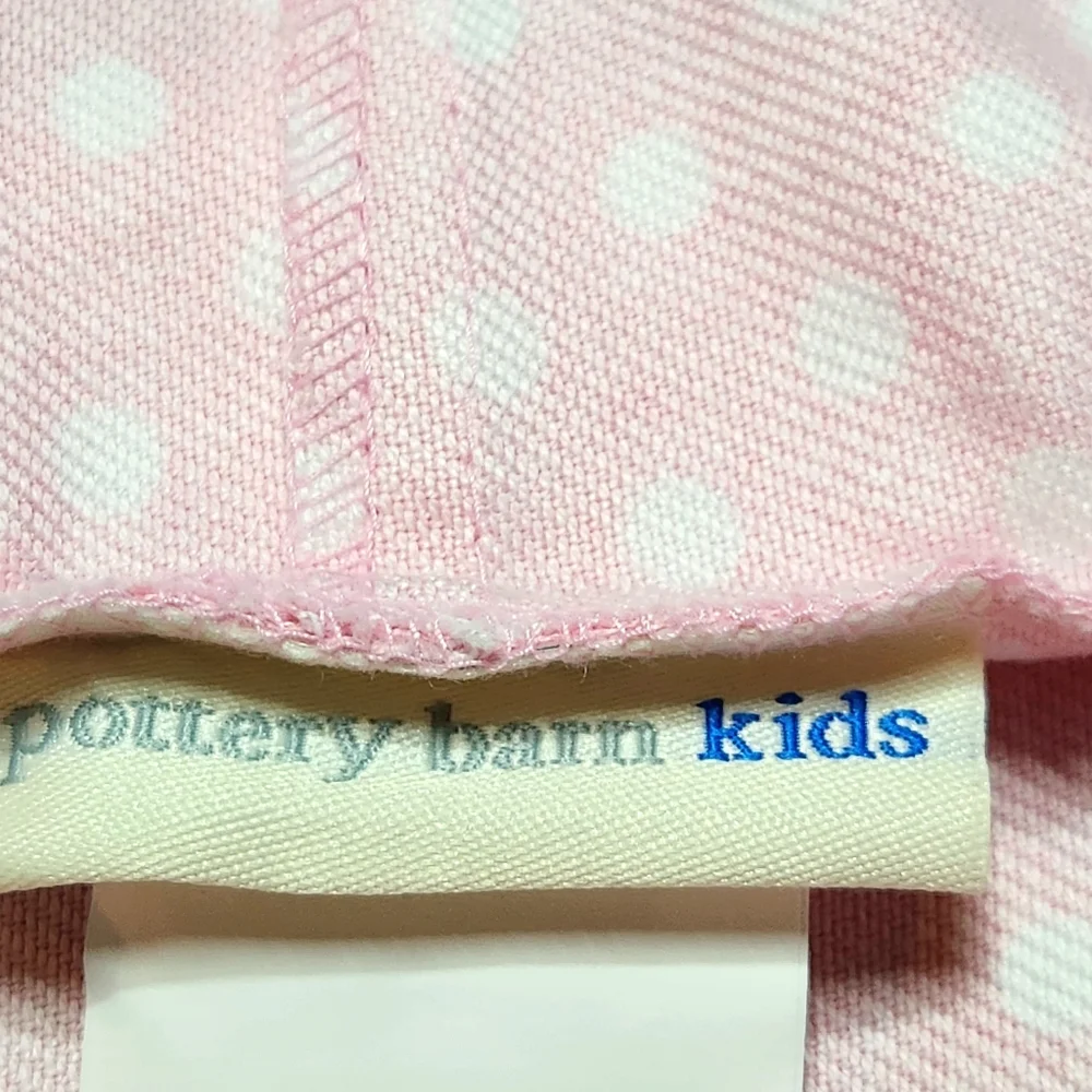 NWOT Pottery Barn Kids Mini Dot Sabrina Basket Liner Extra Large